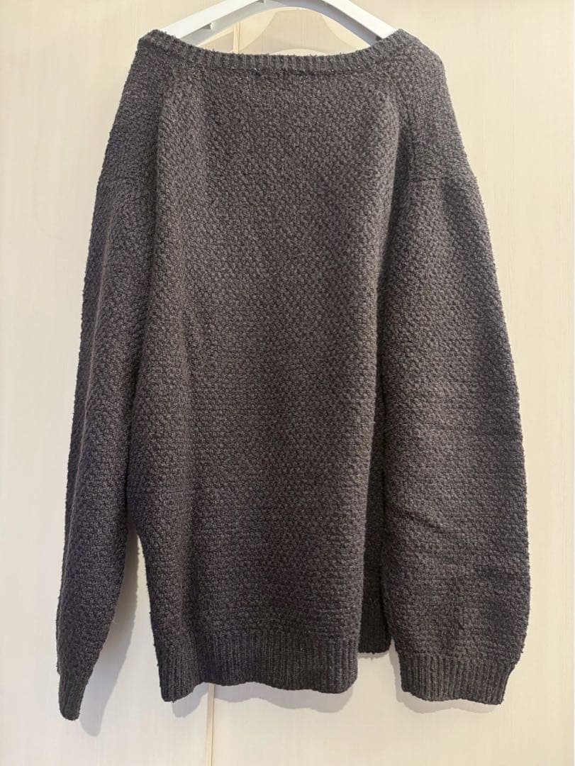 Vainl Archive ダークグレー Vネックセーター