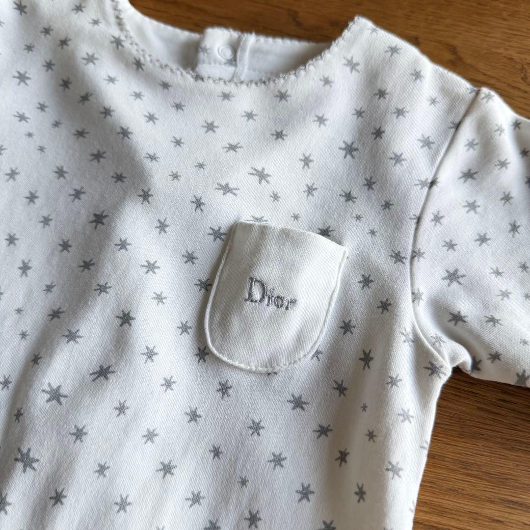 【箱あり】babyDior 星柄ロンパース＆帽子セット