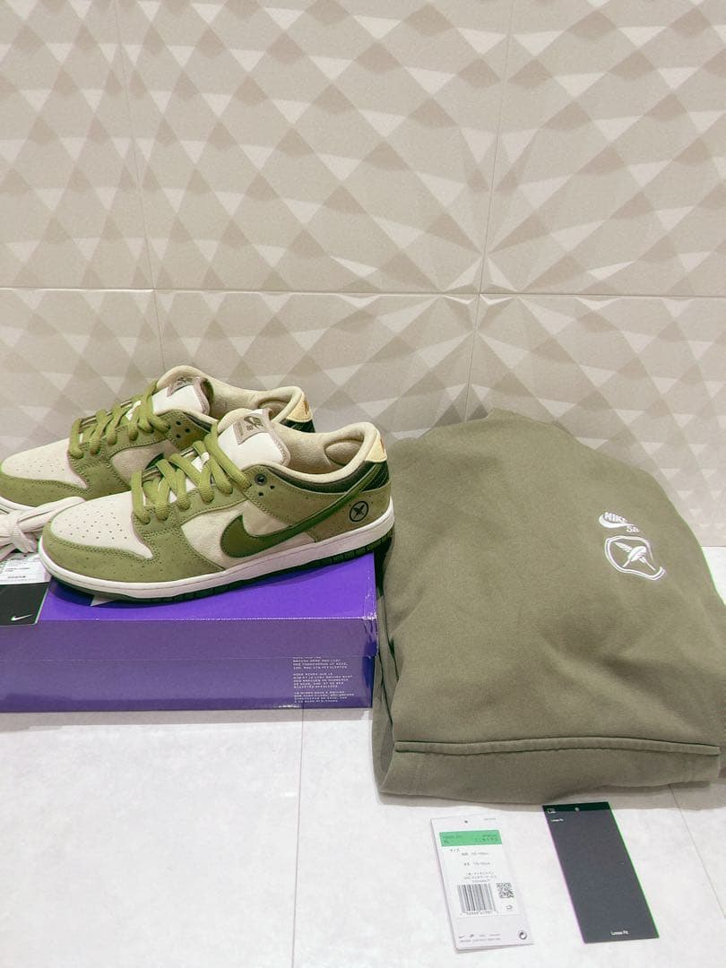 Nike SB Dunk Low Pro Matcha × パーカー セット