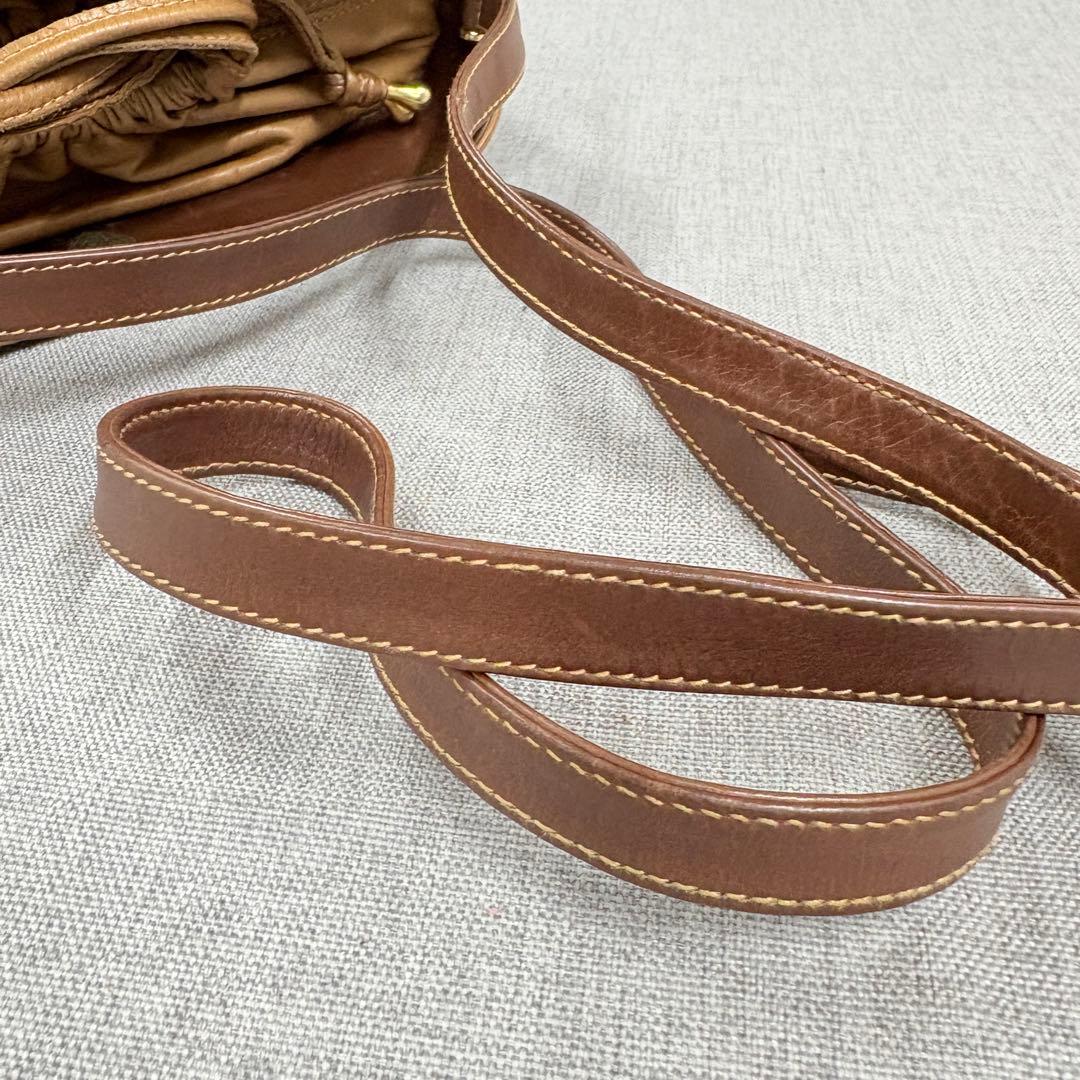 希少 GUCCI オールドグッチ 革 ショルダーバッグ ブラウン ヴィンテージ