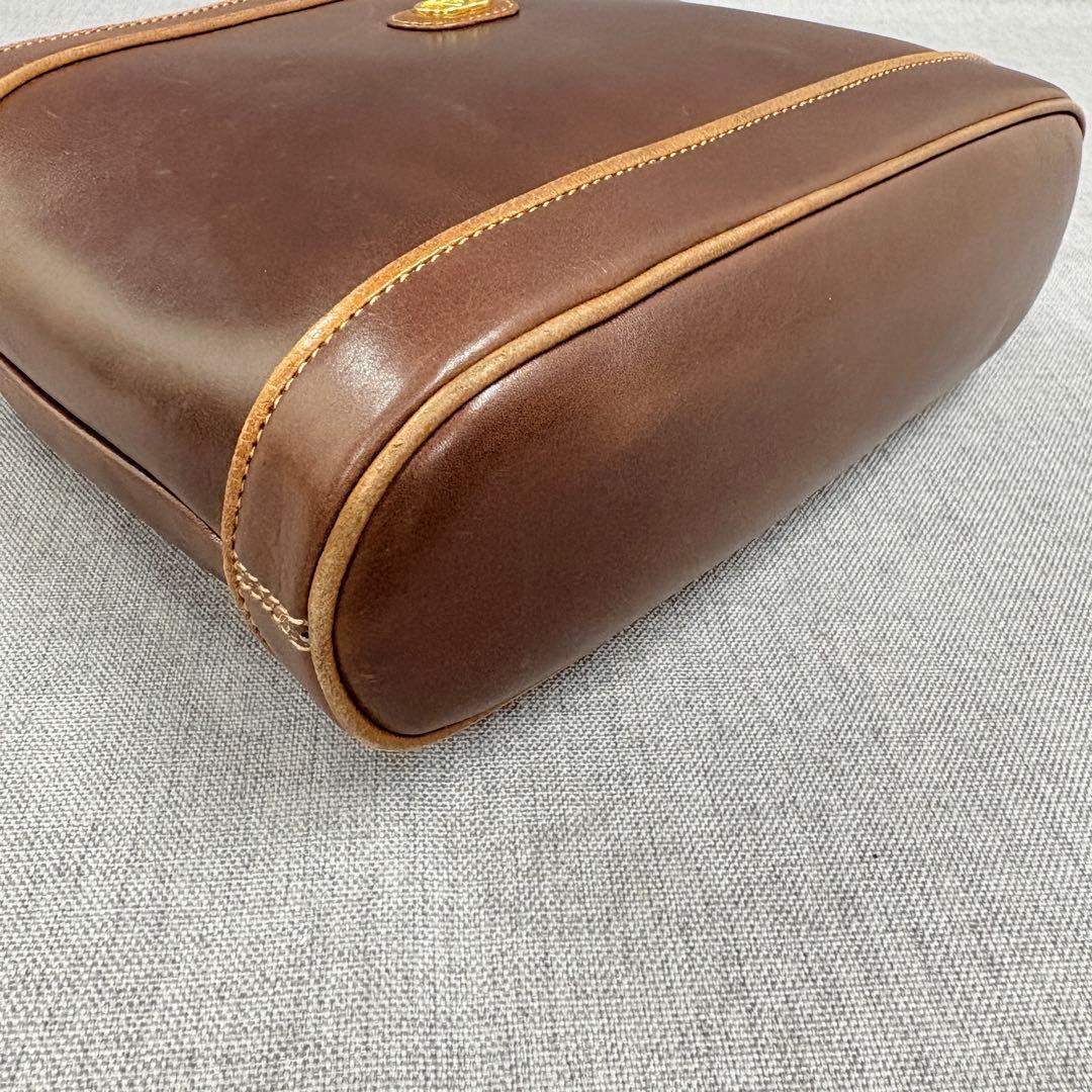 希少 GUCCI オールドグッチ 革 ショルダーバッグ ブラウン ヴィンテージ