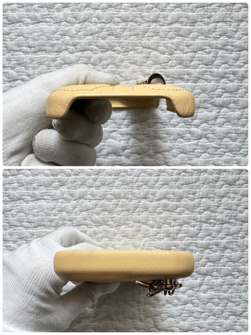 美品 ディオール Lady Dior iPhone 14Pro イエロー