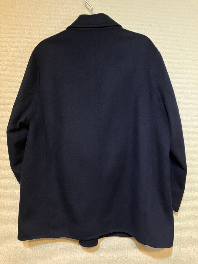 【24-25AW】ウールリバーコート　ネイビー