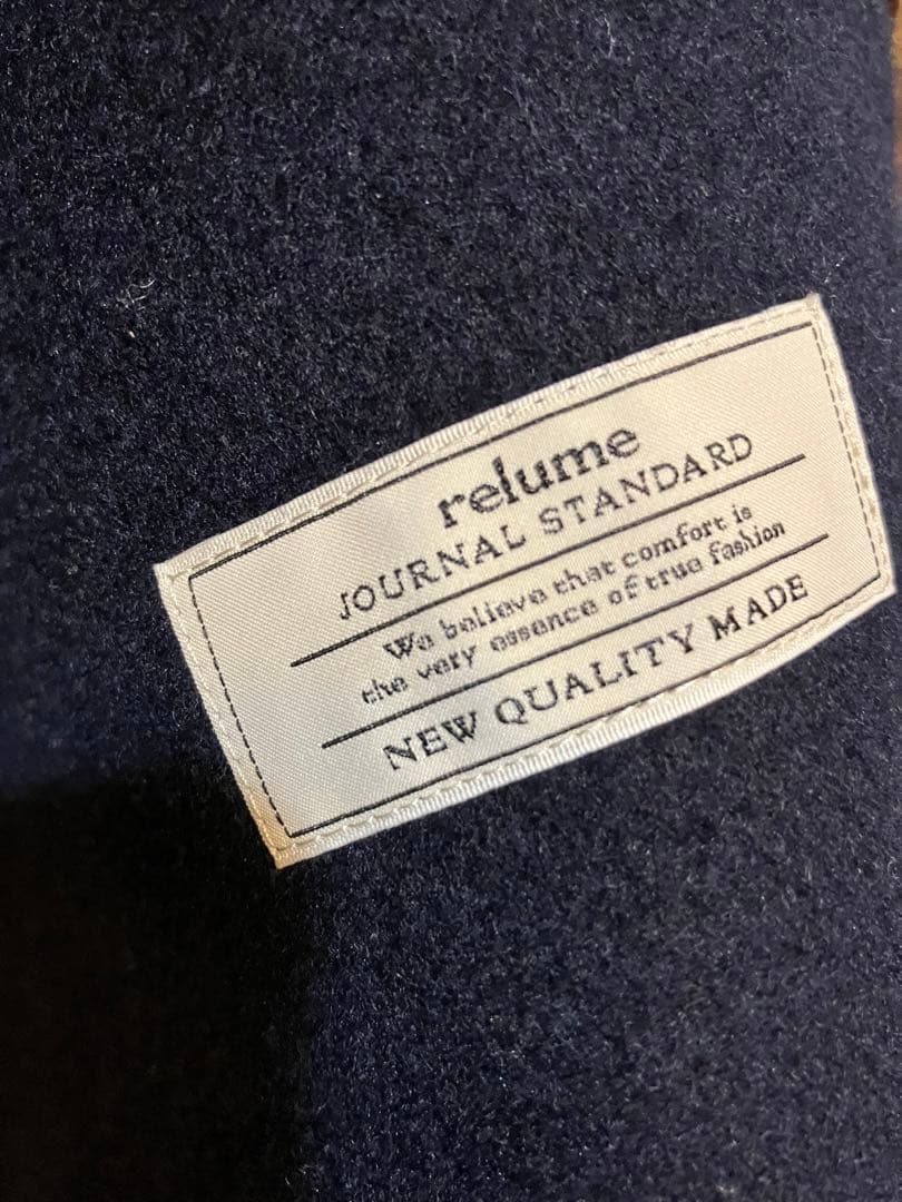 【24-25AW】ウールリバーコート　ネイビー