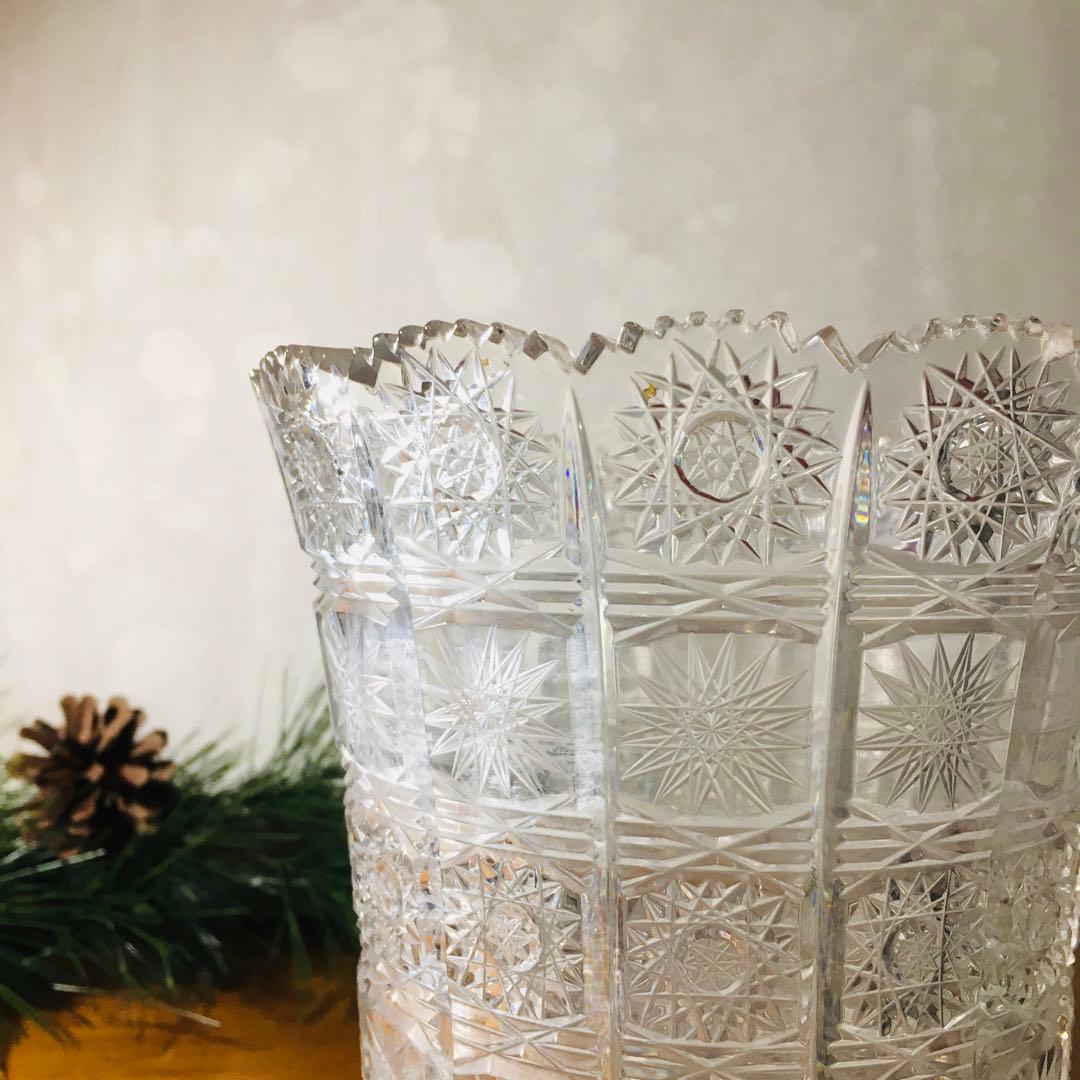 【廃盤】Bohemia ボヘミアクリスタル　花瓶　フラワーベース　ワインクーラー