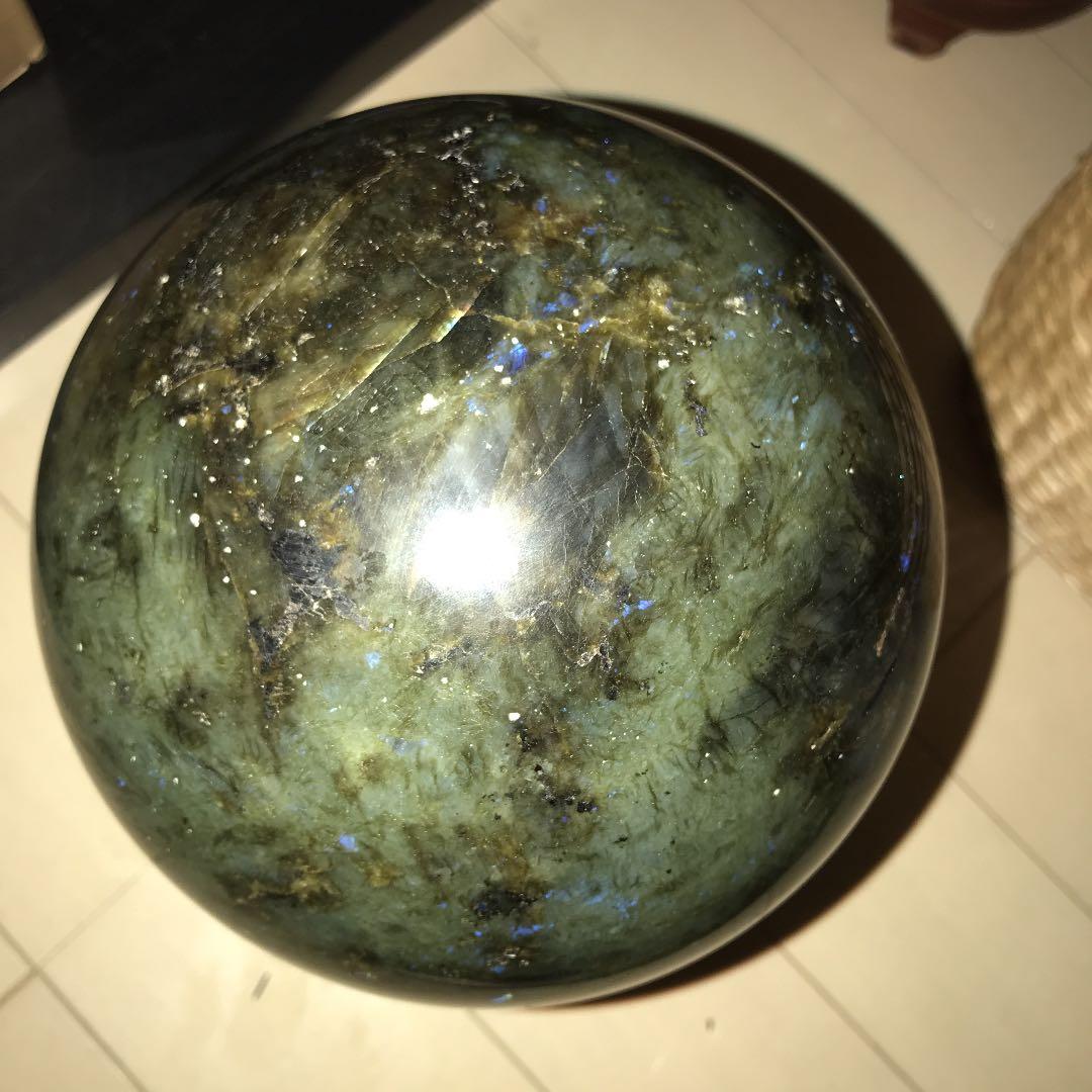 特大 パワーストーン  ラブラドライト 直径16cm