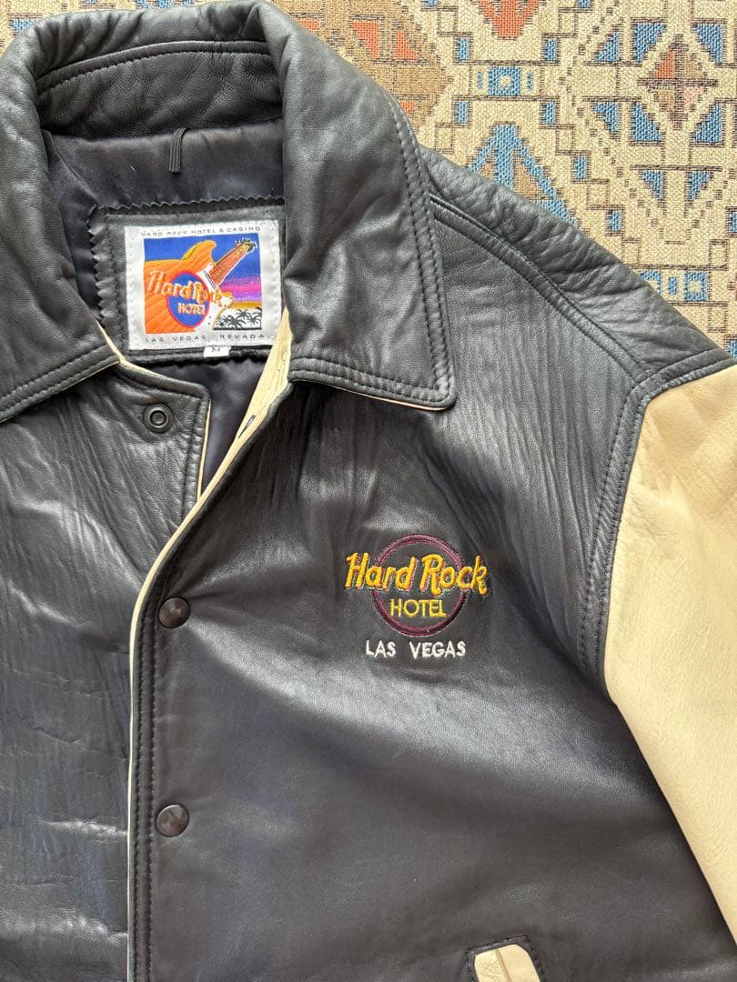 90s Hard Rock HOTEL LAS VEGAS レザースタジャン