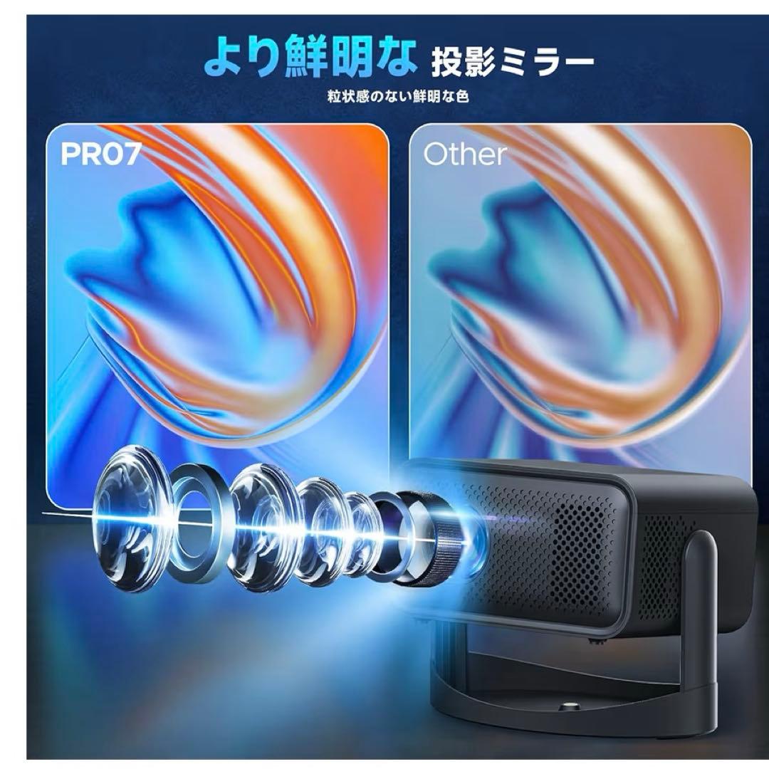 プロジェクター WiFi & Bluetooth 内蔵自動台形補正フォーカス