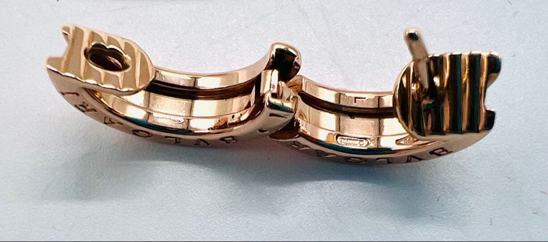 BVLGARI ブルガリ K18PG B-ZERO1 ピアス 4.1g 左耳のみ