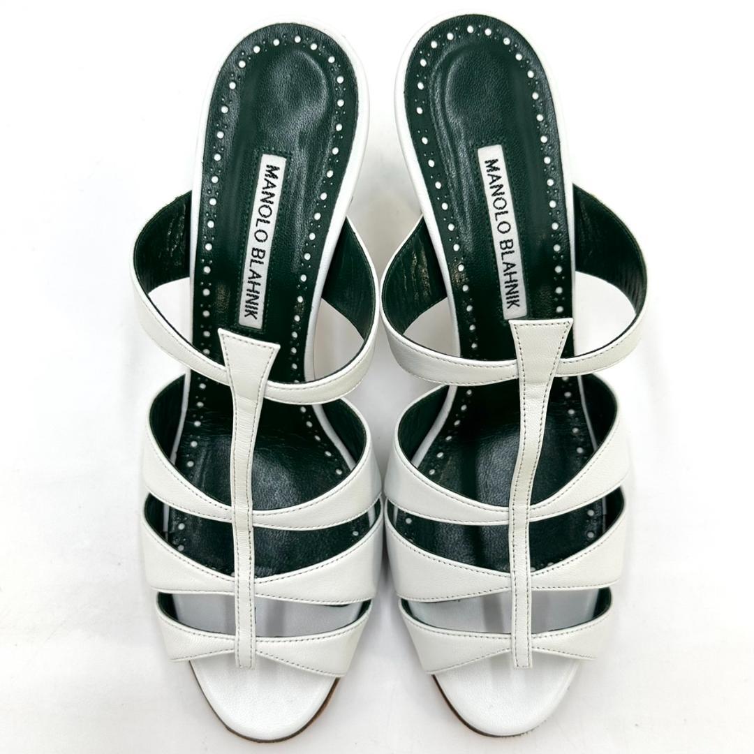 MANOLO BLAHNIK マノロブラニク ミュール NOORAMU ホワイト