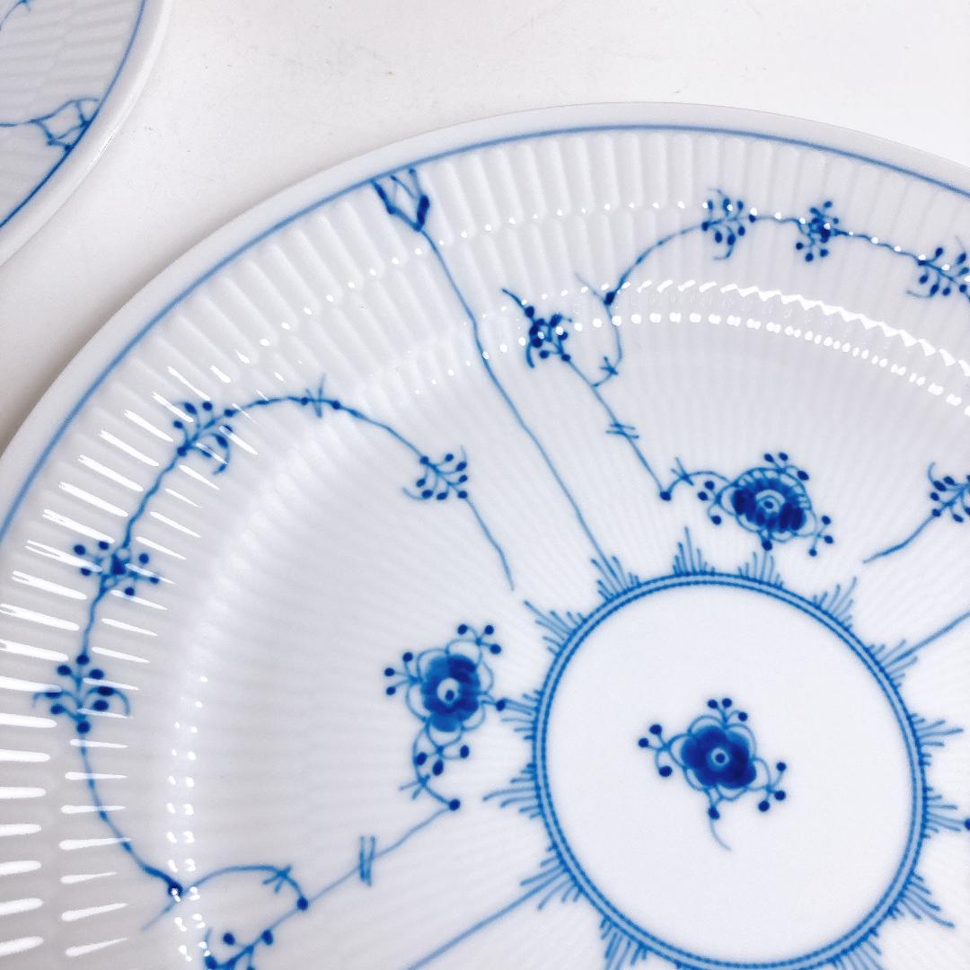 ロイヤルコペンハーゲン ブルーフルテッド プレート 27cm 2枚　|3900|