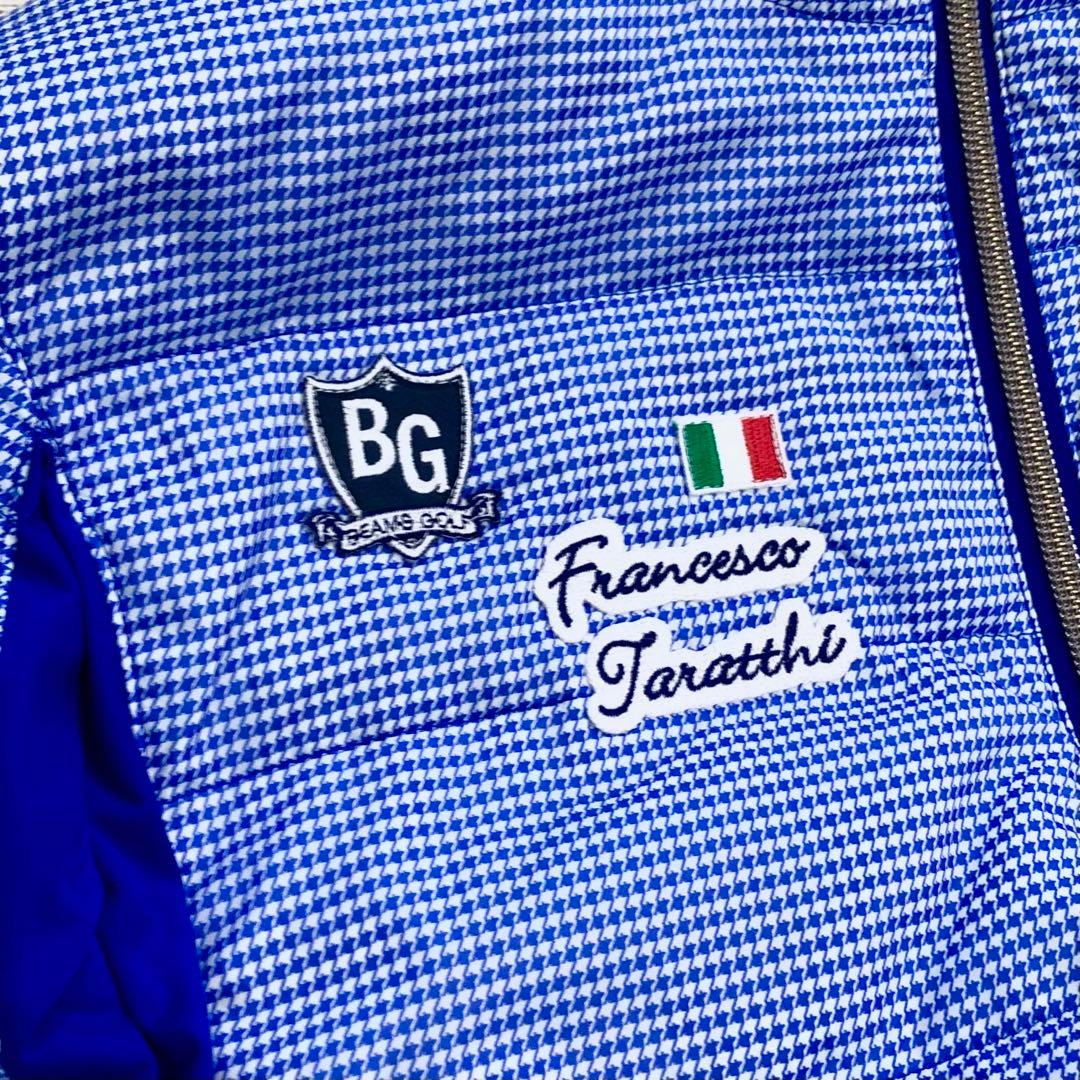 美品 BEAMS GOLF 2way ダウンジャケット ゴルフ M ワッペン