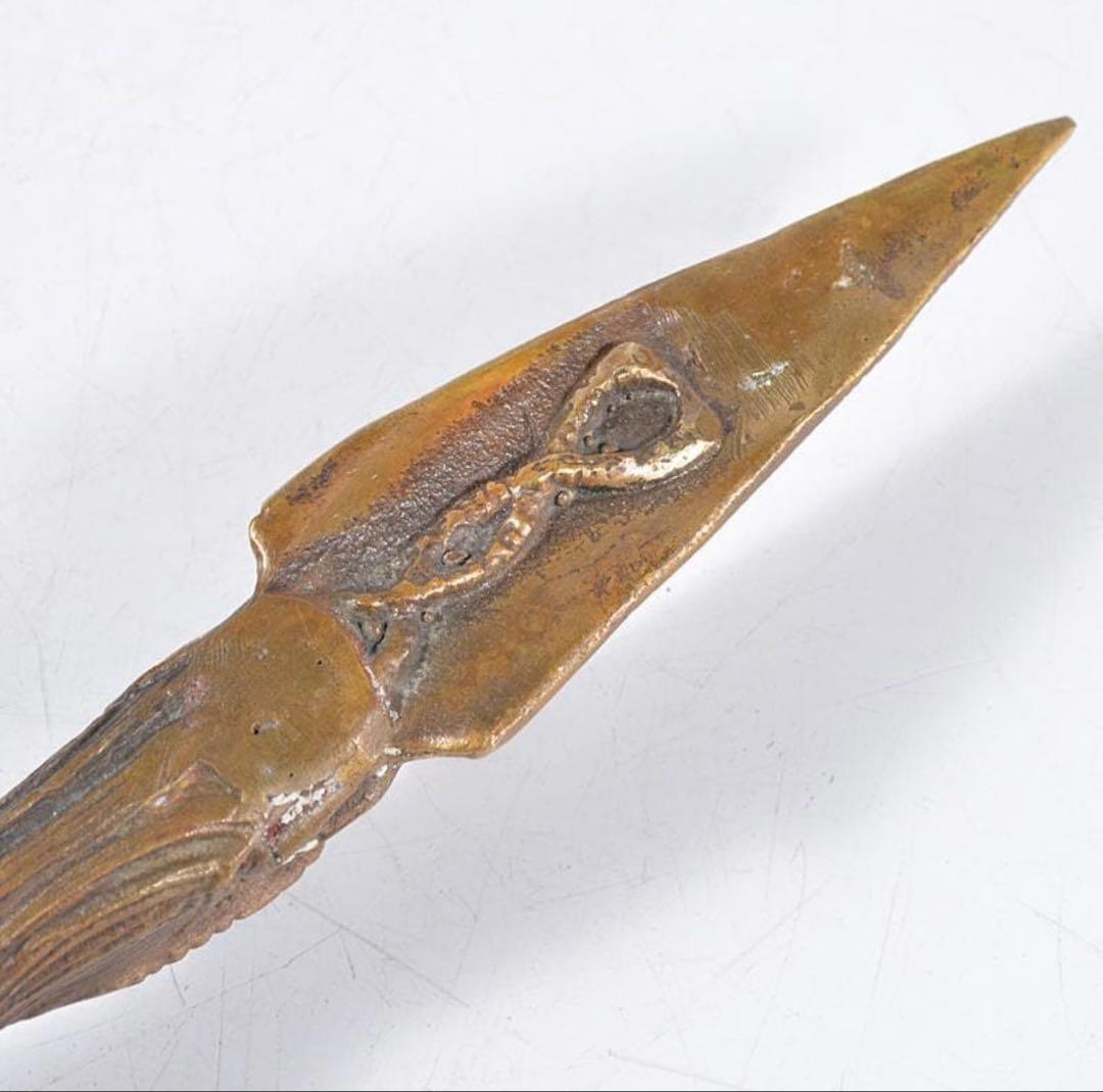 チベット密教法具　古銅鍍金 金剛杭　プルパ　骨董　アンティーク