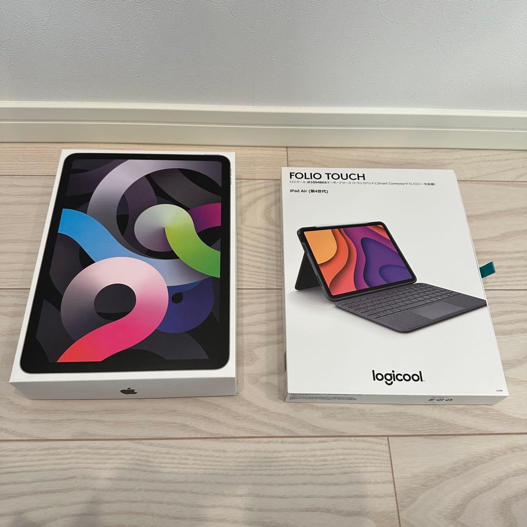iPad Air 4 64GB ロジクール Folio Touchキーボード