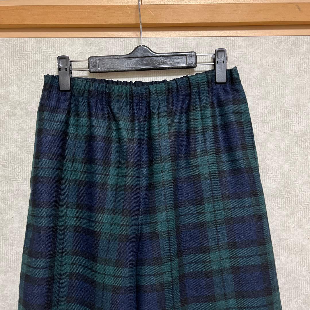 【美品】トリココムデギャルソン　ブラックウォッチパンツ