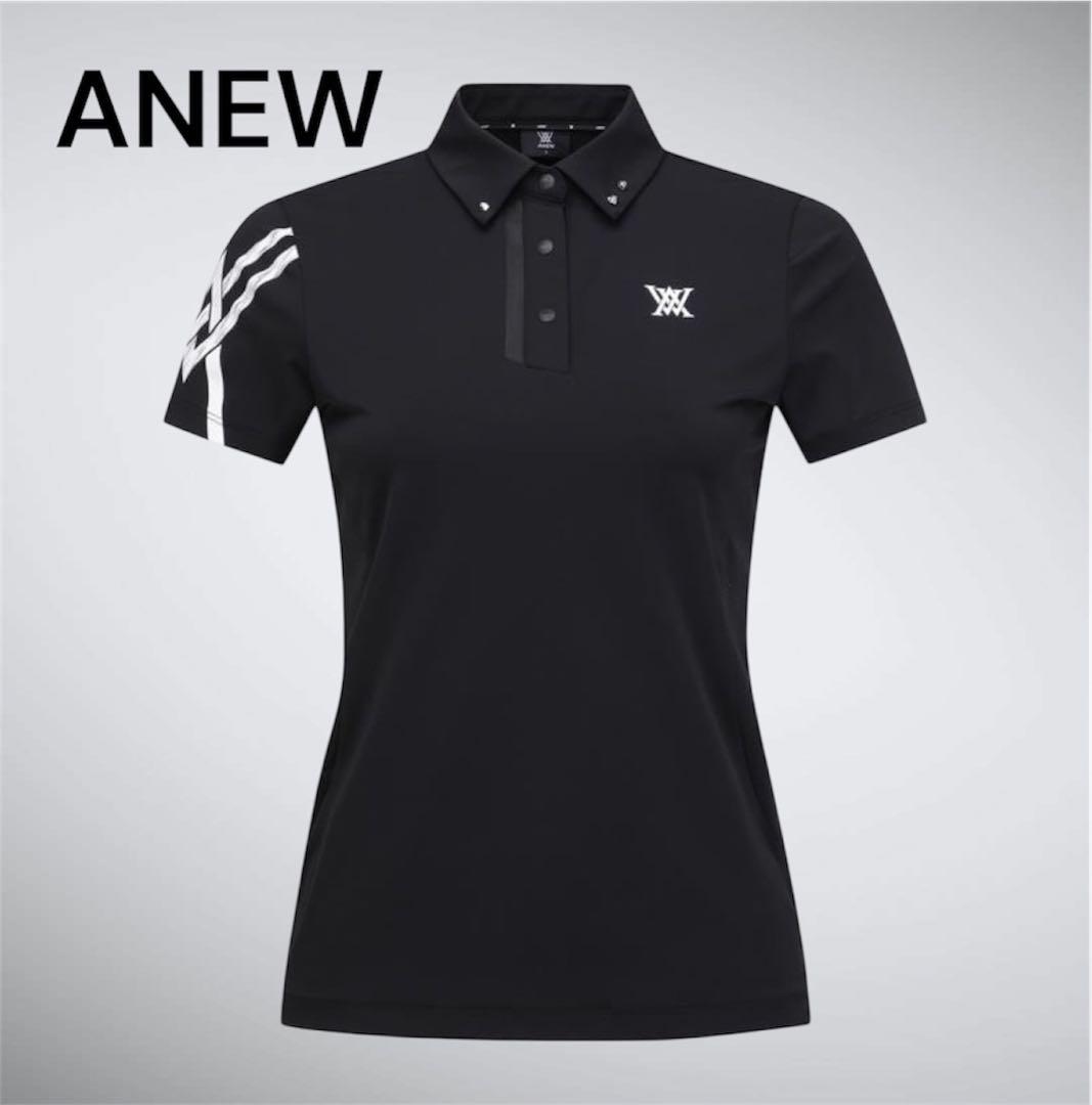 完売品 ⭐️新品タグ付き ⭐️Sサイズ ANEW レディースポロシャツ　ブラック