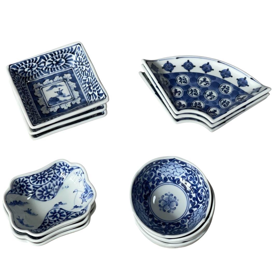 新品 有田焼 古伊万里様式 モダン 波佐見焼 伊万里焼 小鉢 お皿 12枚