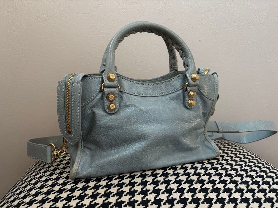 BALENCIAGA ジャイアントミニシティ エディターズバッグ ブルー