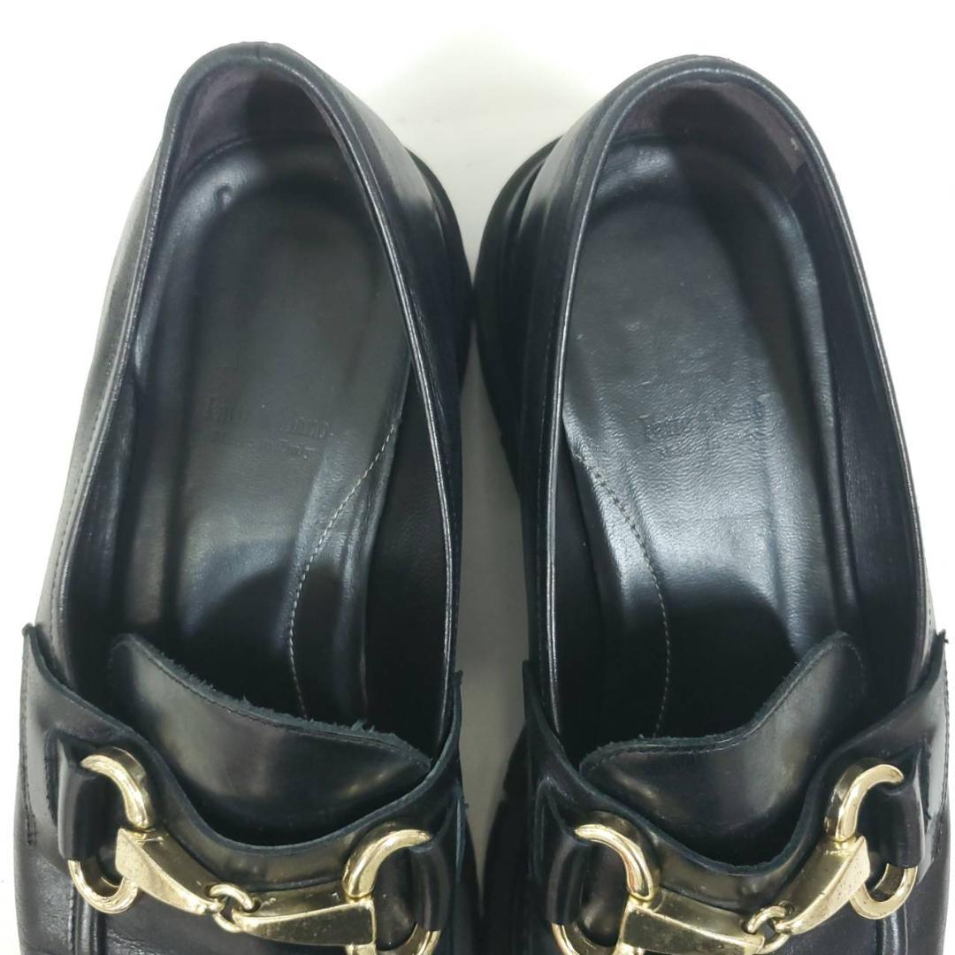 ルーカグロッシ　ビットローファー　イタリア製　レザー　本革　ブラック　EU37