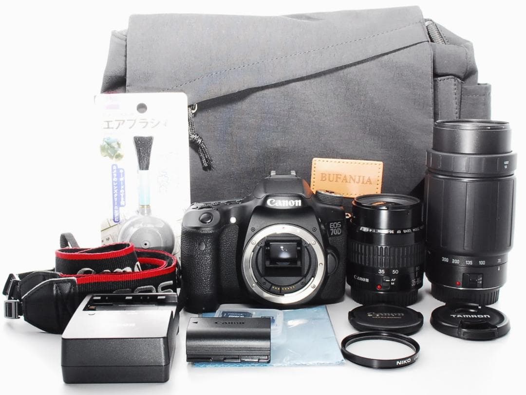 Canon EOS 70D✨一眼レフカメラ スマホ転送　Wi-Fi ダブルレンズ