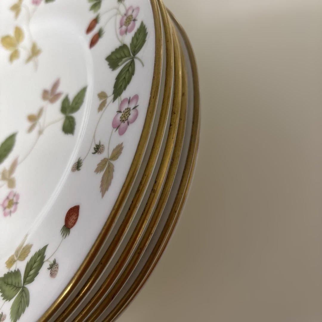 ウェッジウッド　ワイルドストロベリー　デザートプレート20.5cm 黒壺6枚