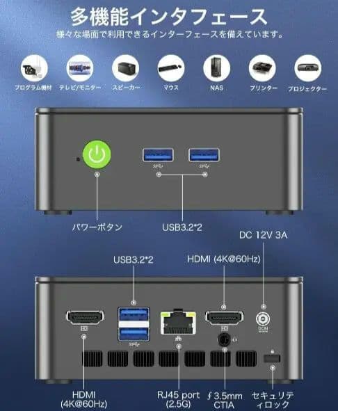 GMKtec N150 G3 Plus ミニPC 16GB 512GB SSD
