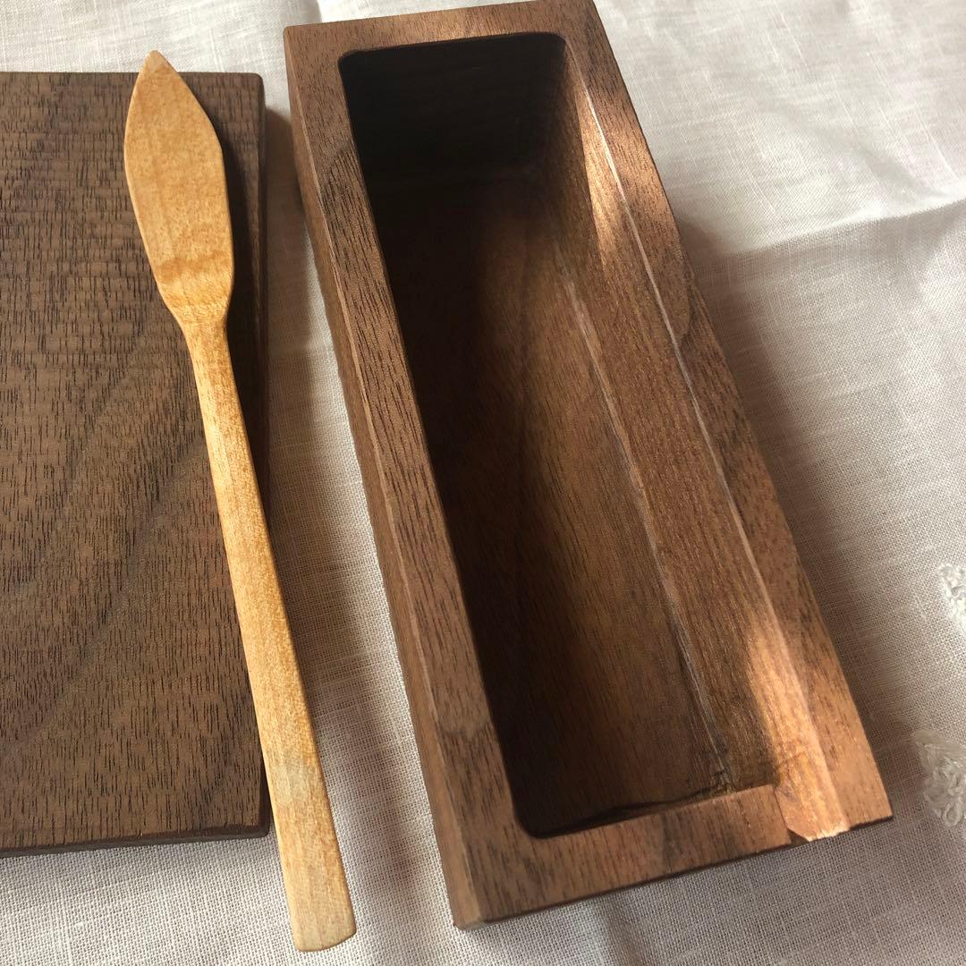 富井貴志作バターケース　バターナイフつき