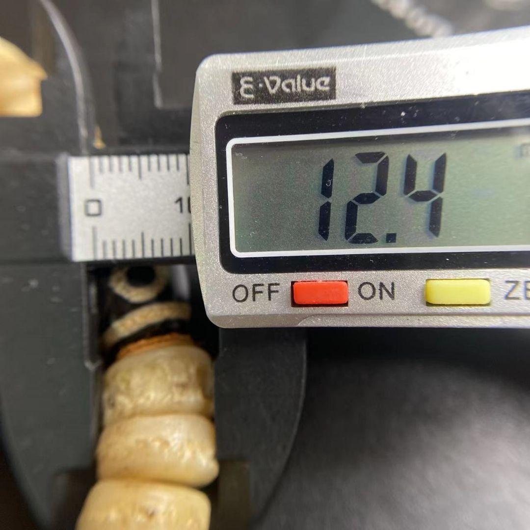 チベット最強のお守り牦牛霊骨ヤク念珠 黄法器 八眼天珠xラクダの骨 屍陀林主彫刻