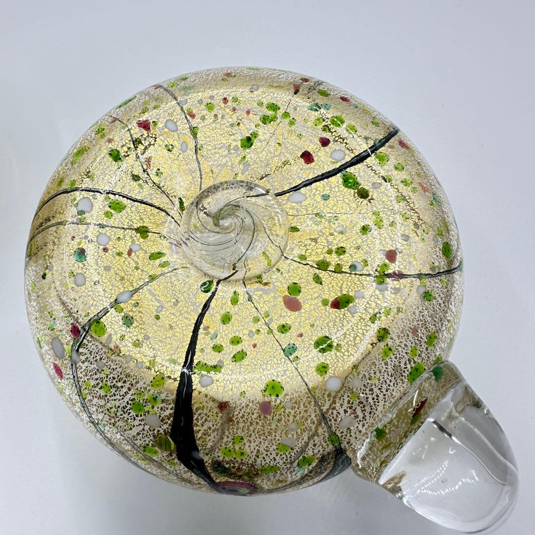 現代の名工/人間国宝 ガラス工芸家 黒木国昭作 コップ　ポット　金彩