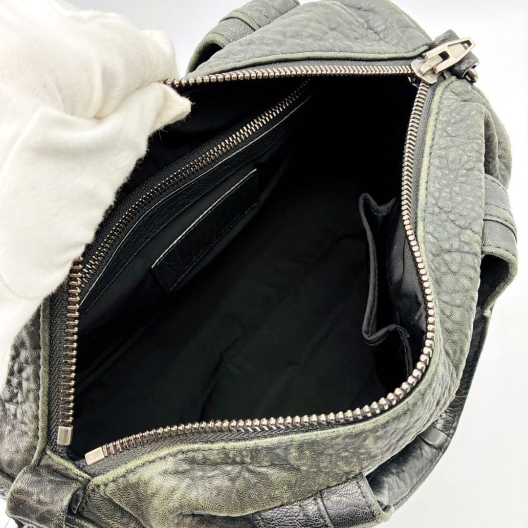 アレキサンダーワン ミニボストン ハンドバッグ レザー シボ革 archiv