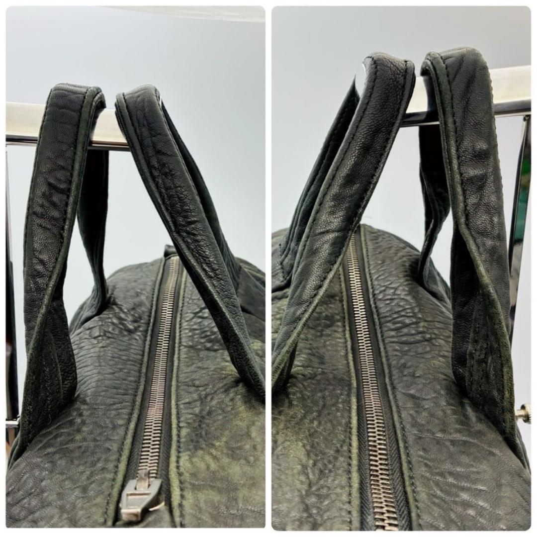 アレキサンダーワン ミニボストン ハンドバッグ レザー シボ革 archiv