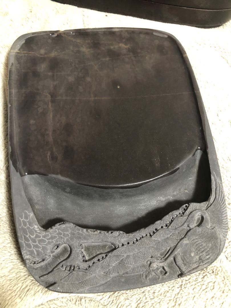 端溪硯 老坑 水巖 大西洞 金綫 青花 書道用品 端渓硯 骨董