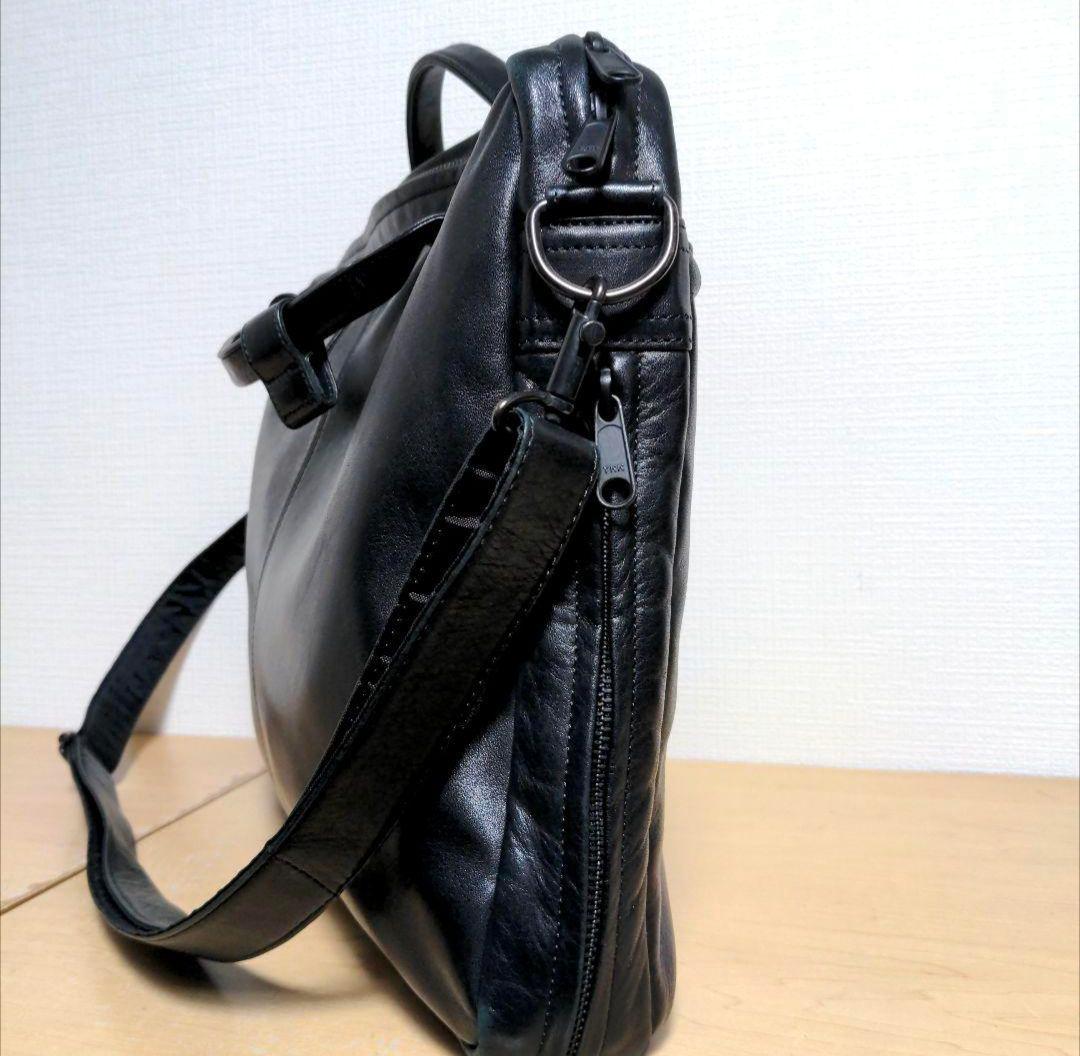 cc2 2way PORTER ビジネスバッグ ショルダーバッグ 黒 牛革