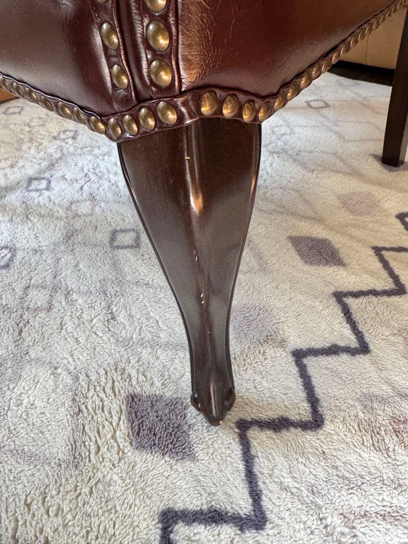 【英国ヴィンセントチェア】ラウンジチェア（ブラウン）アンティークテイスト