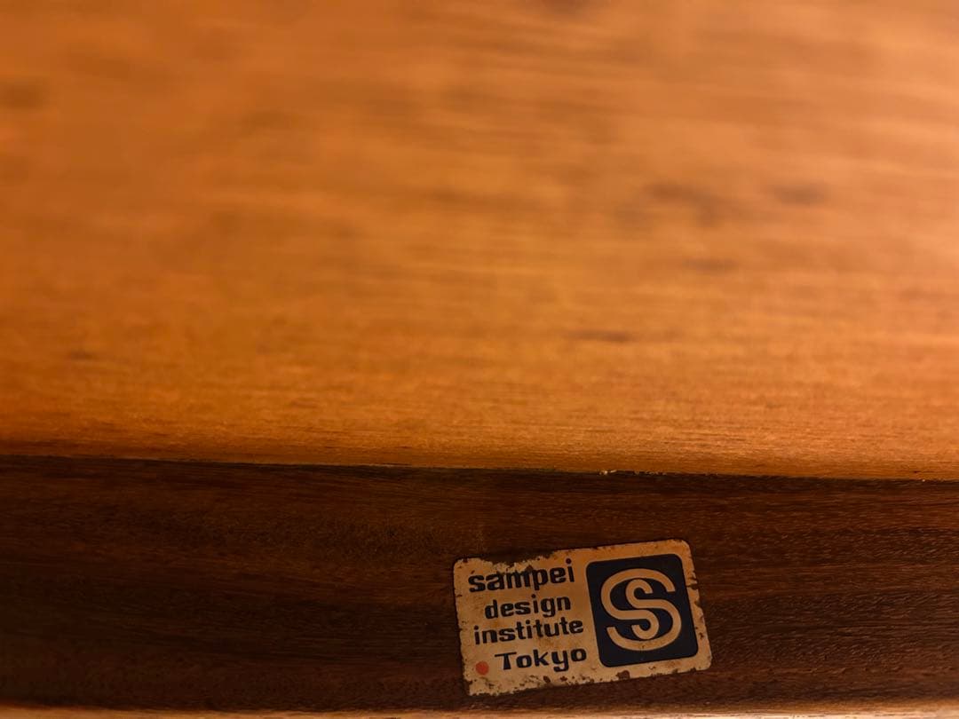 【レア・昭和ヴィンテージ】特価　木製ローテーブル　ガラストップ