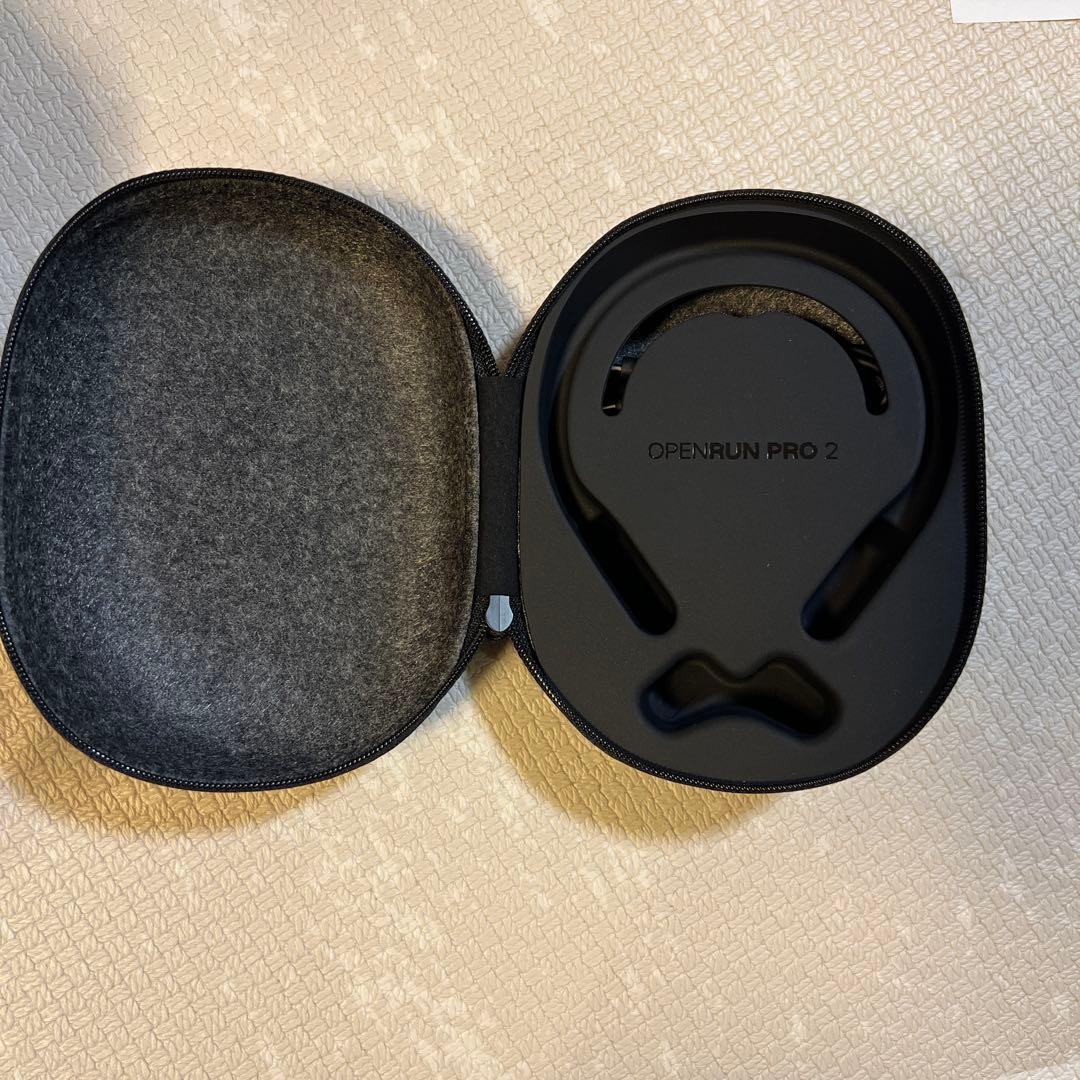 Shokz OpenRun Pro 2 骨伝導イヤホン ブラック 収納ケース付き