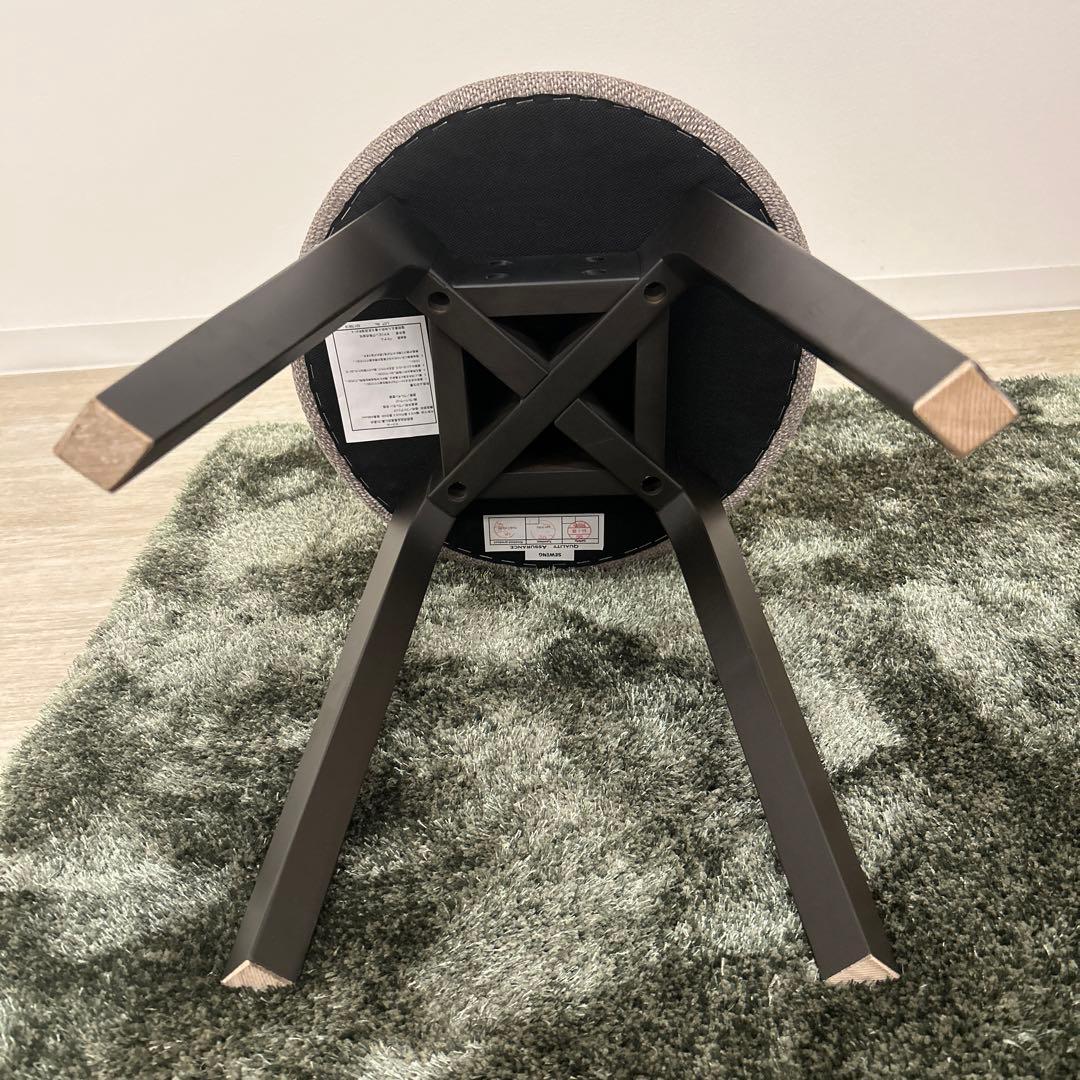 新品☆おしゃれな腰掛け スツール モダンな丸椅子 補助椅子 チェア グレー色