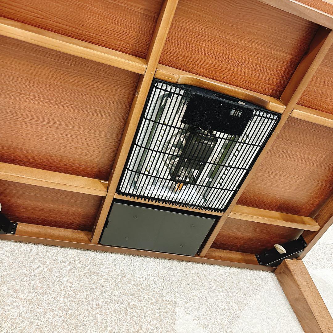 【新生活】人気　コイズミ　木目調　ローテーブル　ヒーター付き　家具調コタツ