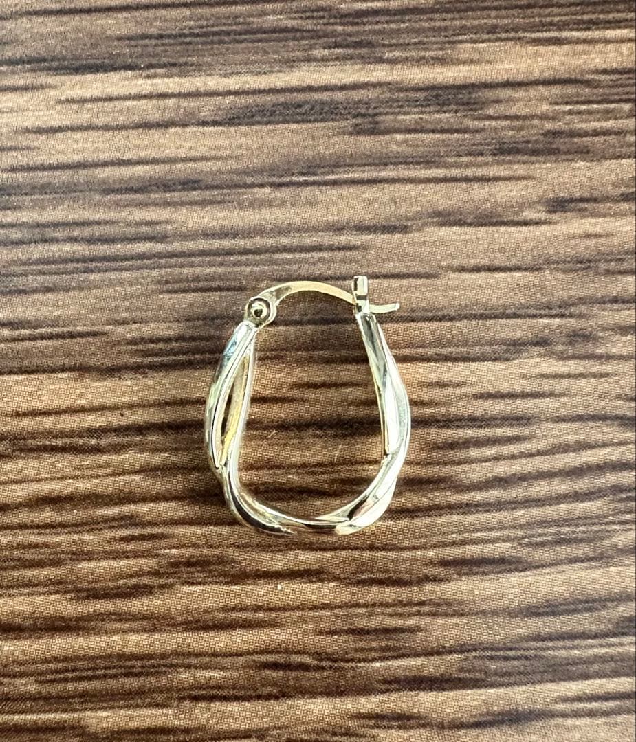 ete エテ K10/K18 ツイスト ひねりフープピアス