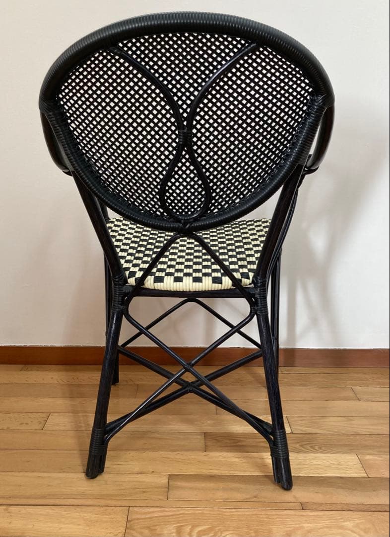 【極美品】ヤマカワラタン アームチェア カフェチェア 籐椅子 山川ラタン