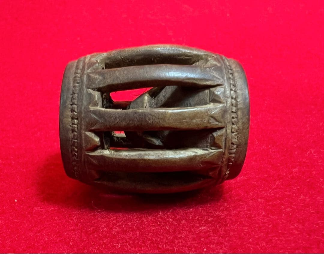 古道具 アンティーク オブジェ 木彫 猿と亀