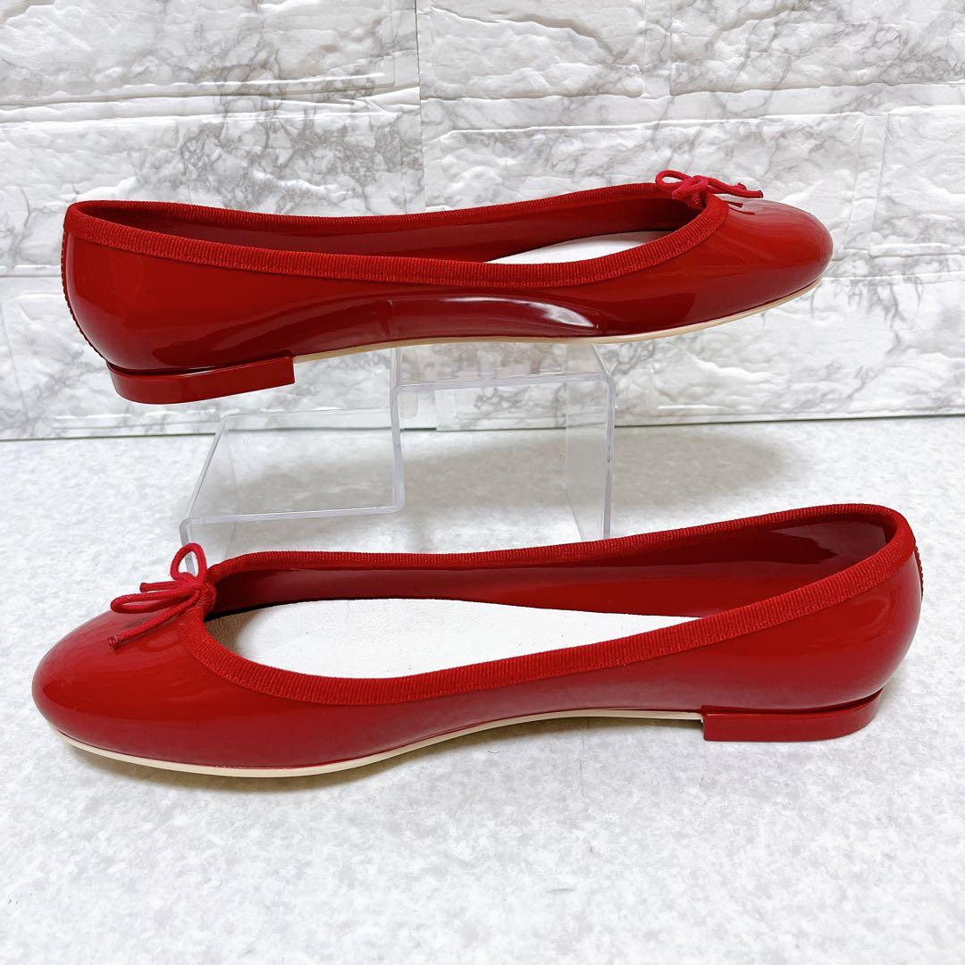 ⭐未使用級⭐レペット パンプス エナメル フラットシューズ 赤 26㎝