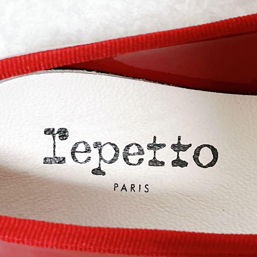 ⭐未使用級⭐レペット パンプス エナメル フラットシューズ 赤 26㎝
