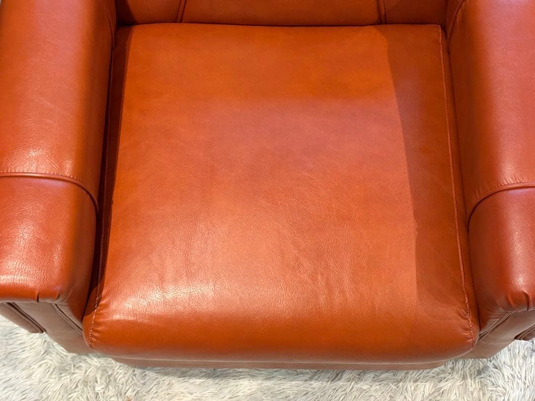 カリモク　karimoku オレンジソファ　タフティング　ヴィンテージ　SG