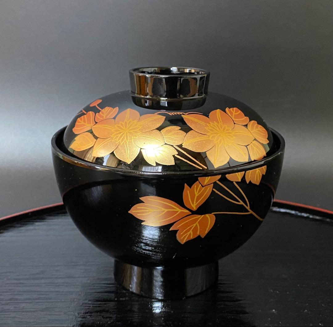 【未使用品】吸い物椀　乙造作　本漆仕上　吸物椀　汁椀　和食器