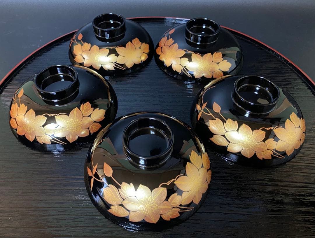 【未使用品】吸い物椀　乙造作　本漆仕上　吸物椀　汁椀　和食器