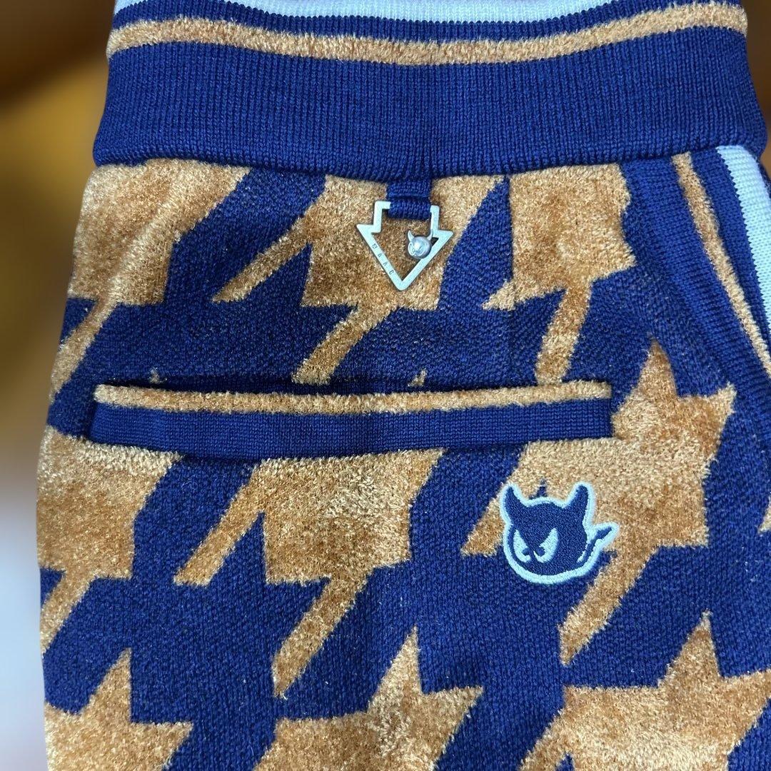 WAACゴルフ星柄フリーススカート ネイビー