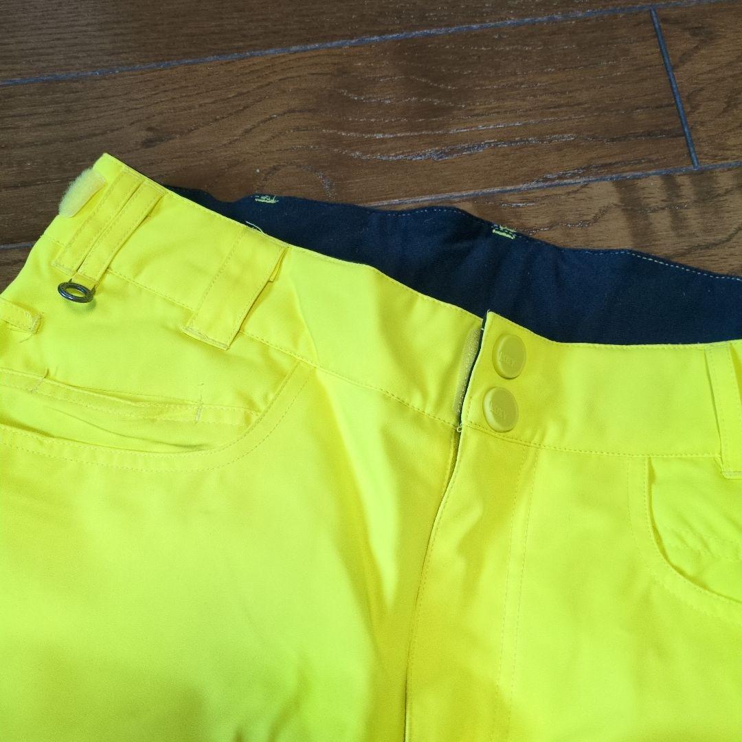 ROXY　スノボウェア　上下セット　Ｍ　ボーダー　イエロー
