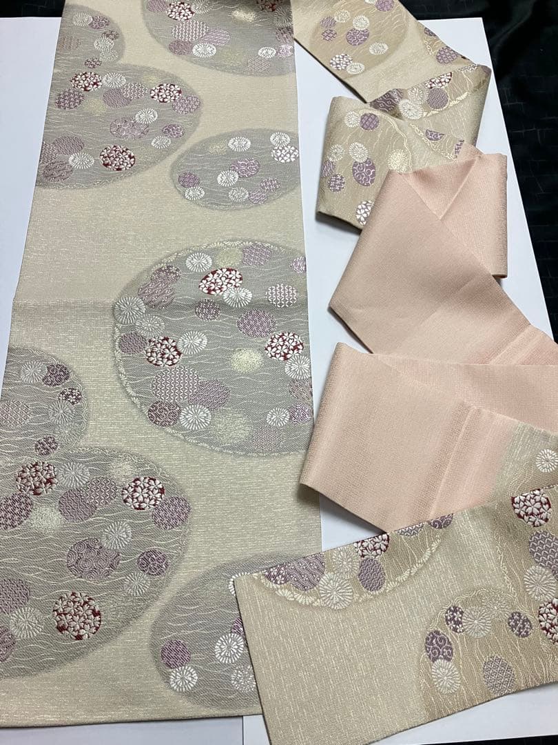 専用です　お仕立て上がり名古屋帯　新品未使用品　正絹　西陣織　No.340