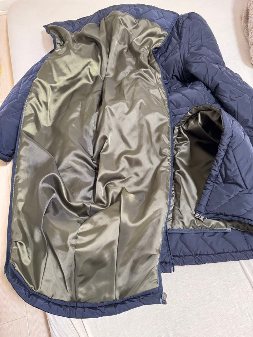 美品 Milk teaママコート ネイビー ダッカー フリーサイズ